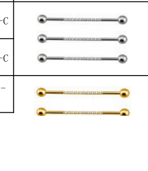 CZ Pavé Titanium Industrial Barbell [GZN TB-0478]