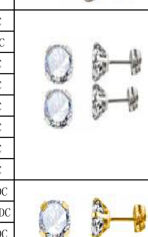 Round CZ Titanium Prong-Set Stud Earrings [GZN TB-0506]