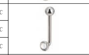 CZ Disc and Ball Titanium Curved Barbell [GZN TB-1276]