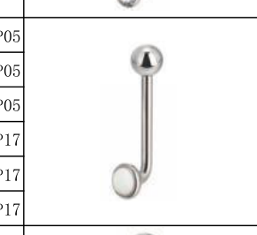 Opal Disc and Ball Titanium Curved Barbell [GZN TB-1277]