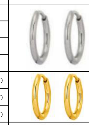 Polished Titanium Hoop Earrings [GZN TB-1299]